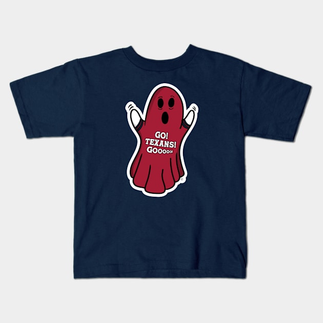 Ghost Houston Texans Kids T-Shirt by Rad Love